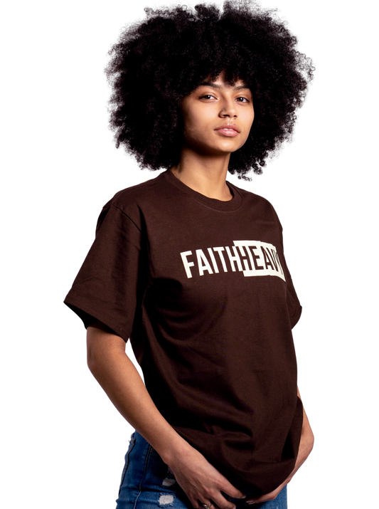 "Faith Heavy" Tee- Chocolate