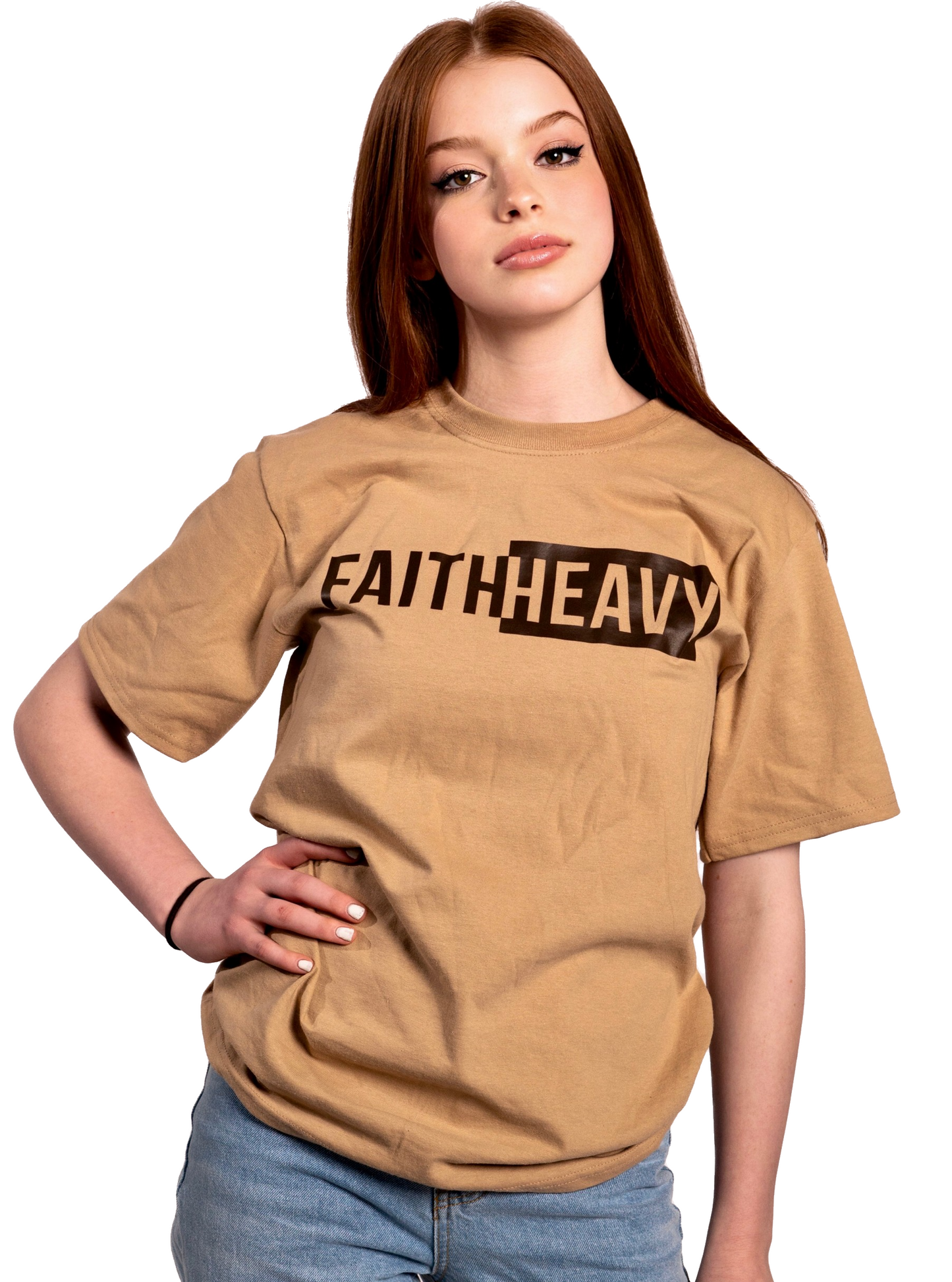 "Faith Heavy" Tee- Sand