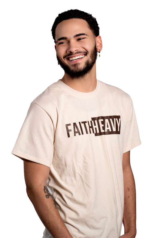 "Faith Heavy" Tee- Cream