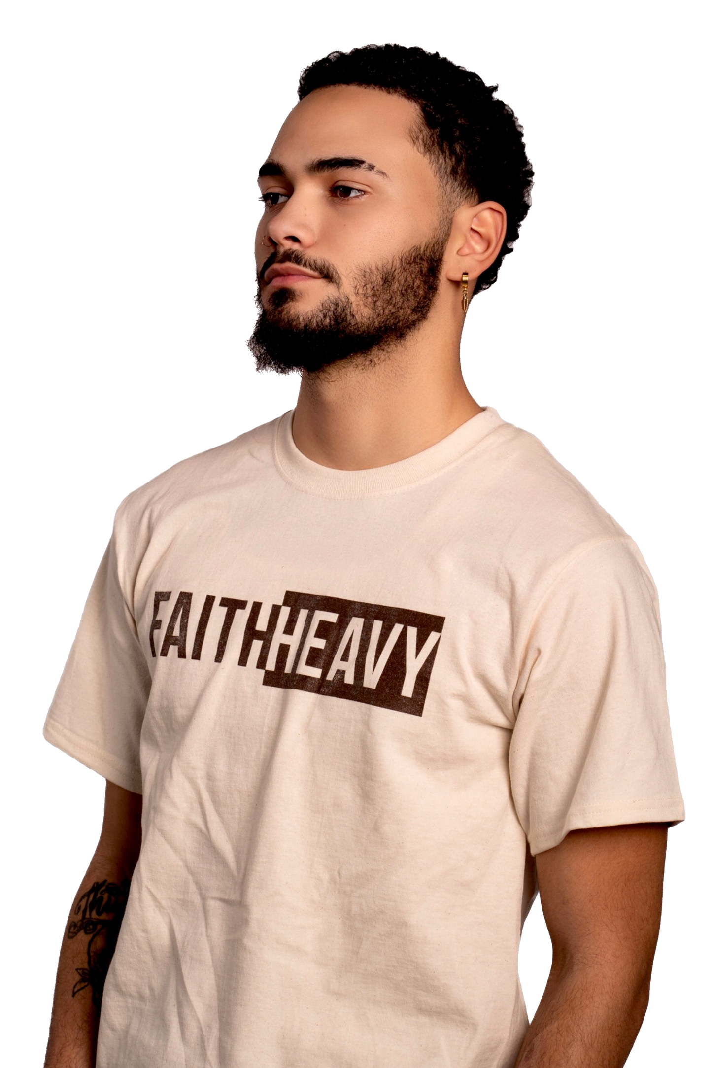 "Faith Heavy" Tee- Cream