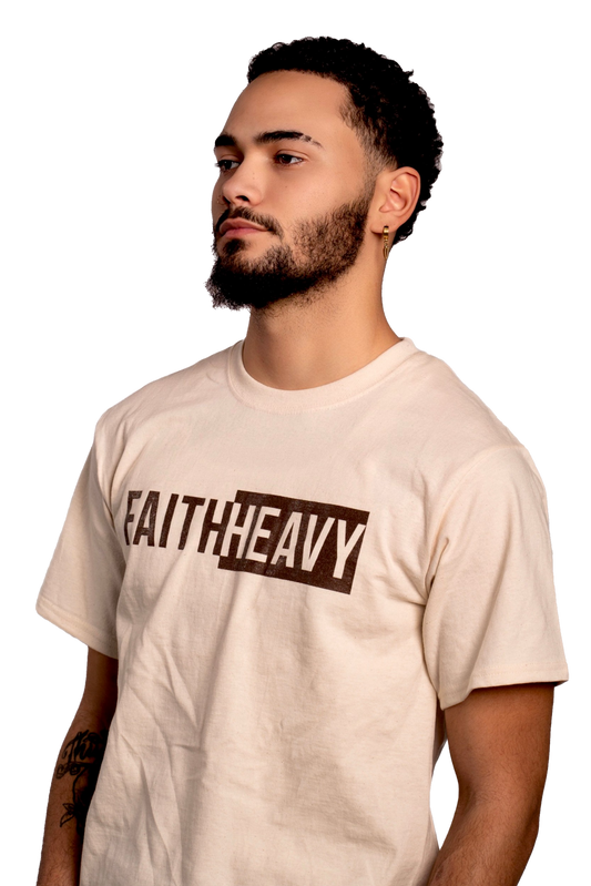 "Faith Heavy" Tee- Cream