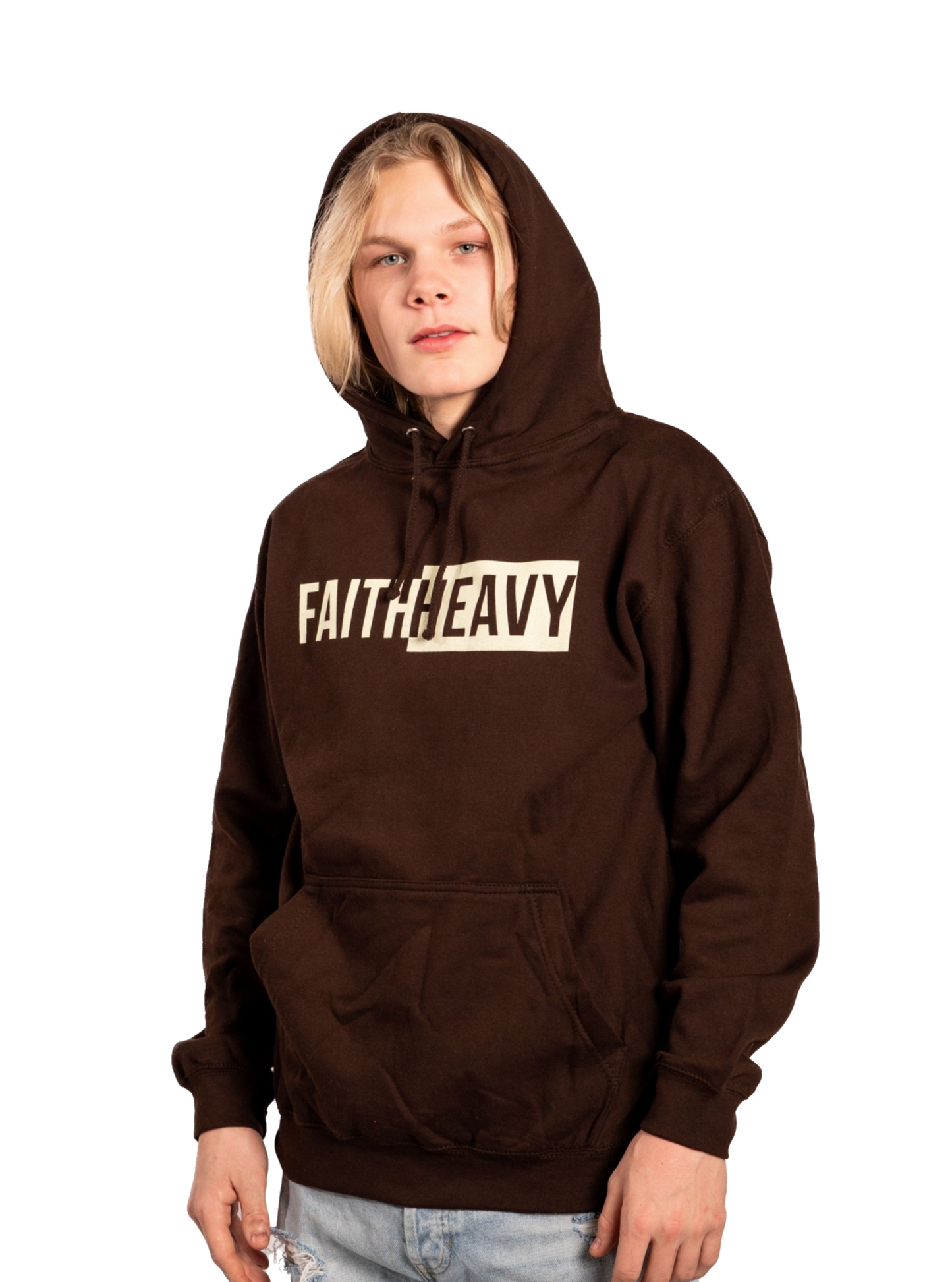 "Faith Heavy" Hoodie- Chocolate