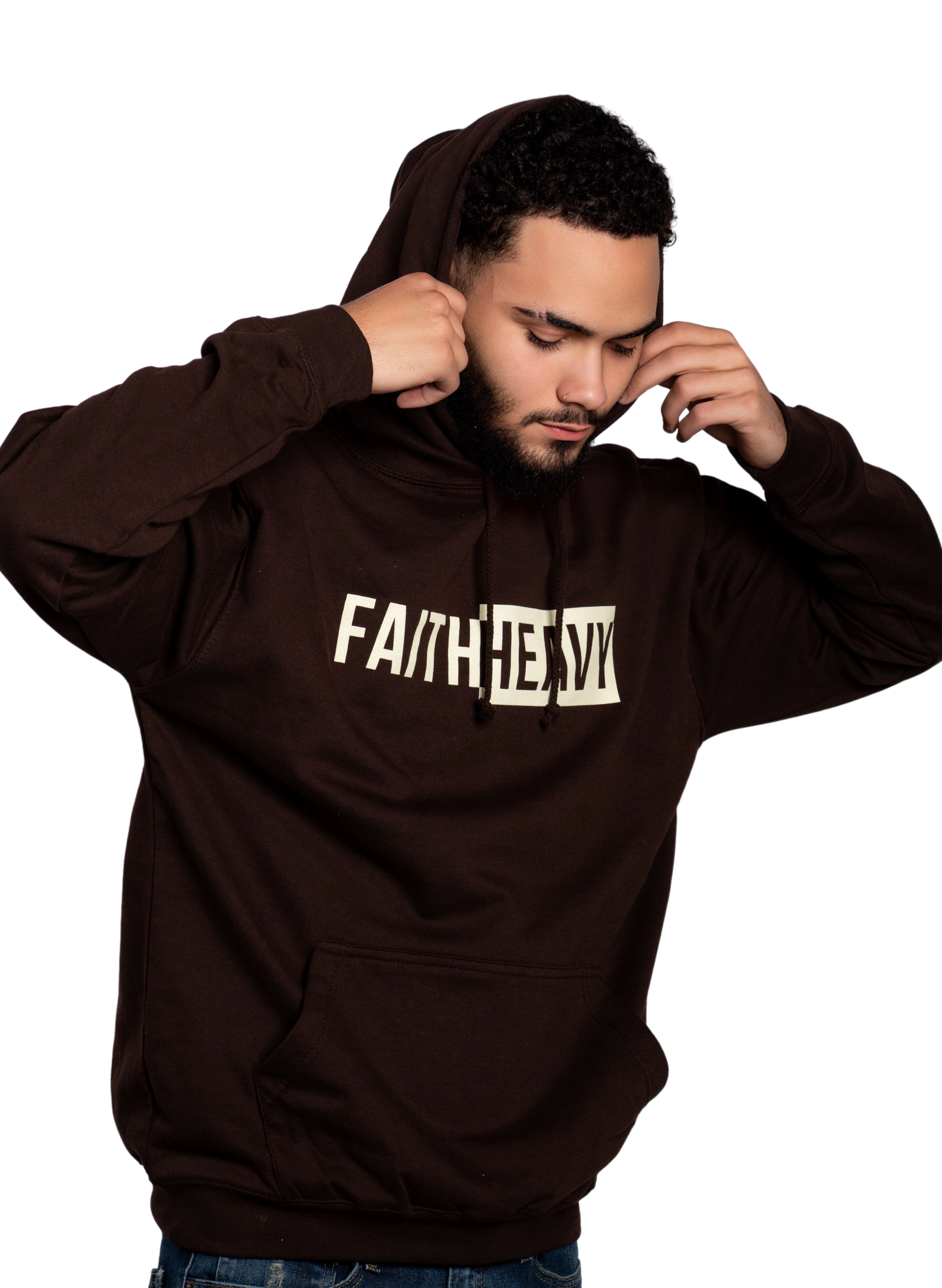 "Faith Heavy" Hoodie- Chocolate