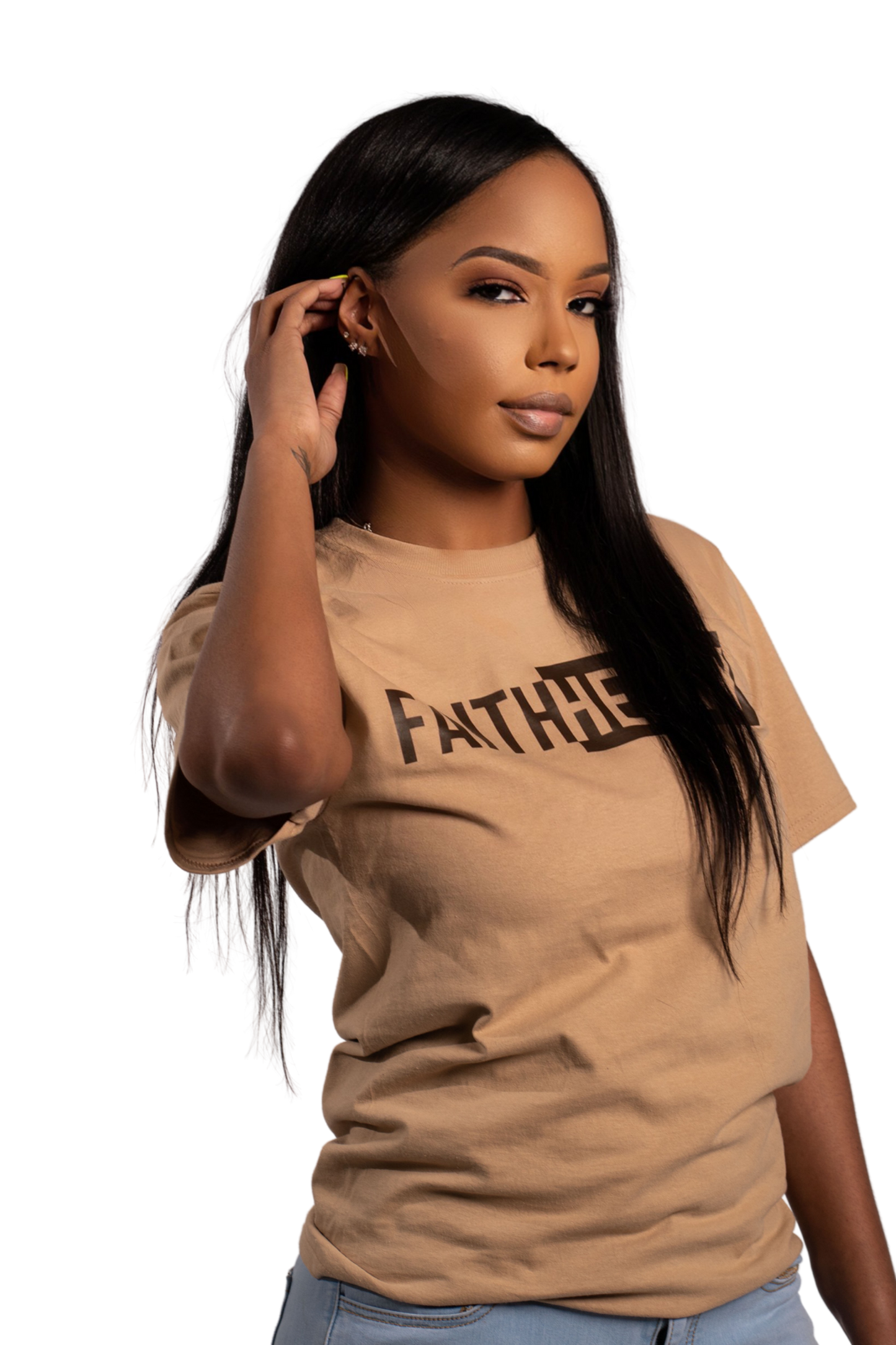 "Faith Heavy" Tee- Sand