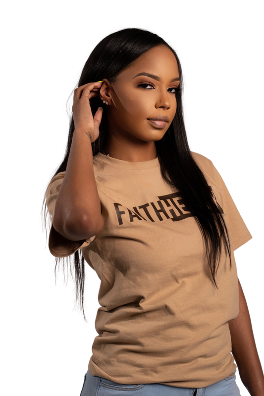 "Faith Heavy" Tee- Sand