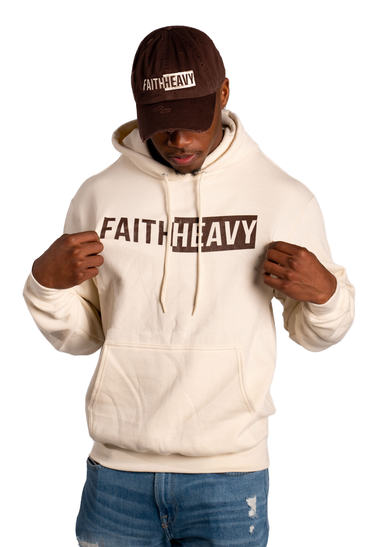 Distressed "Faith Heavy" Hat